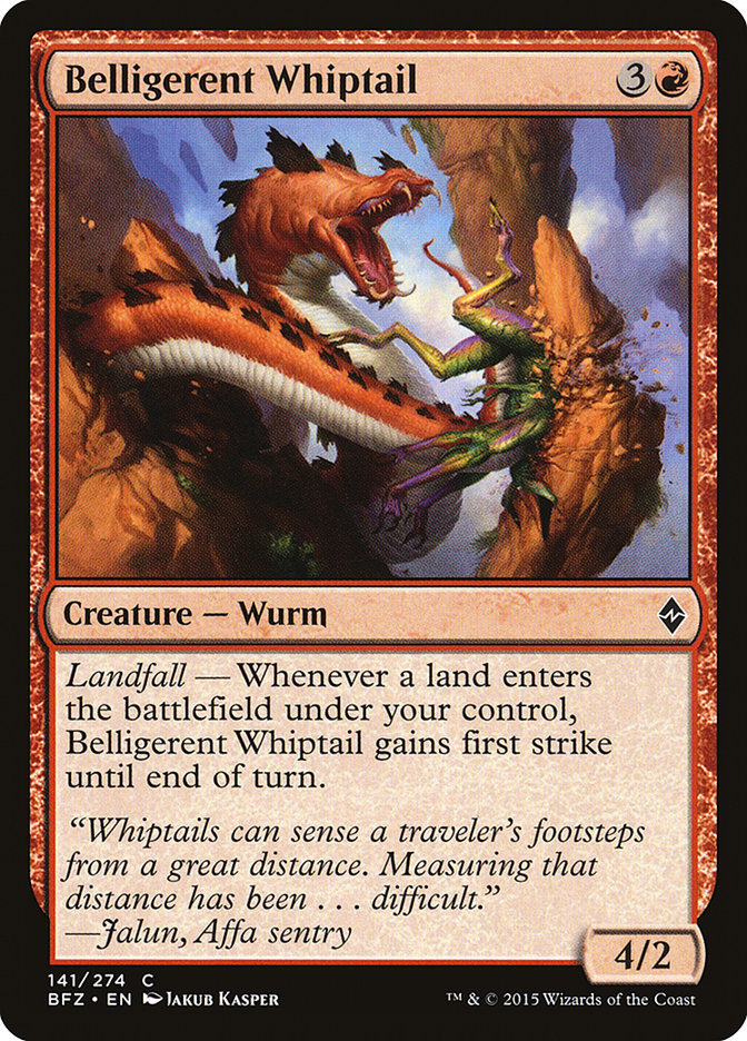 Belligerent Whiptail 141/274 (Battle for Zendikar)  | Chromatic Games