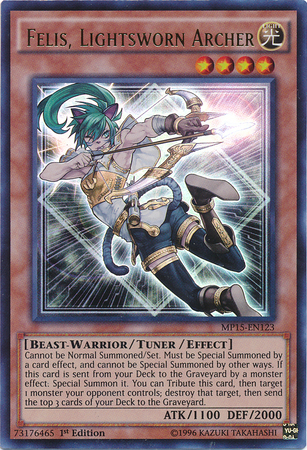 Felis, Lightsworn Archer [MP15-EN123] Ultra Rare | Chromatic Games