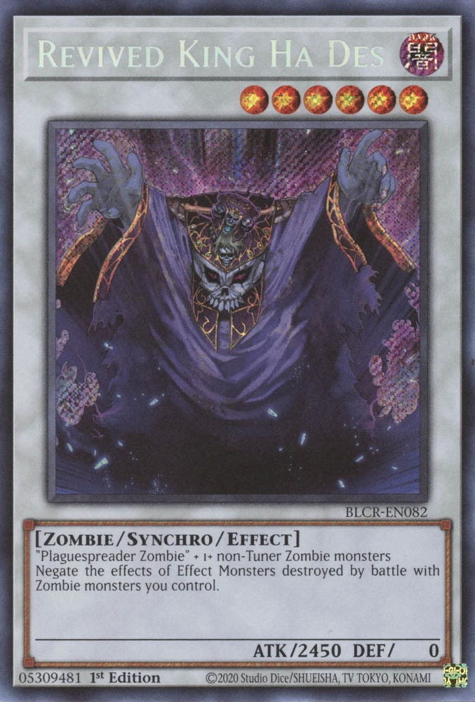 Revived King Ha Des [BLCR-EN082] Secret Rare | Chromatic Games