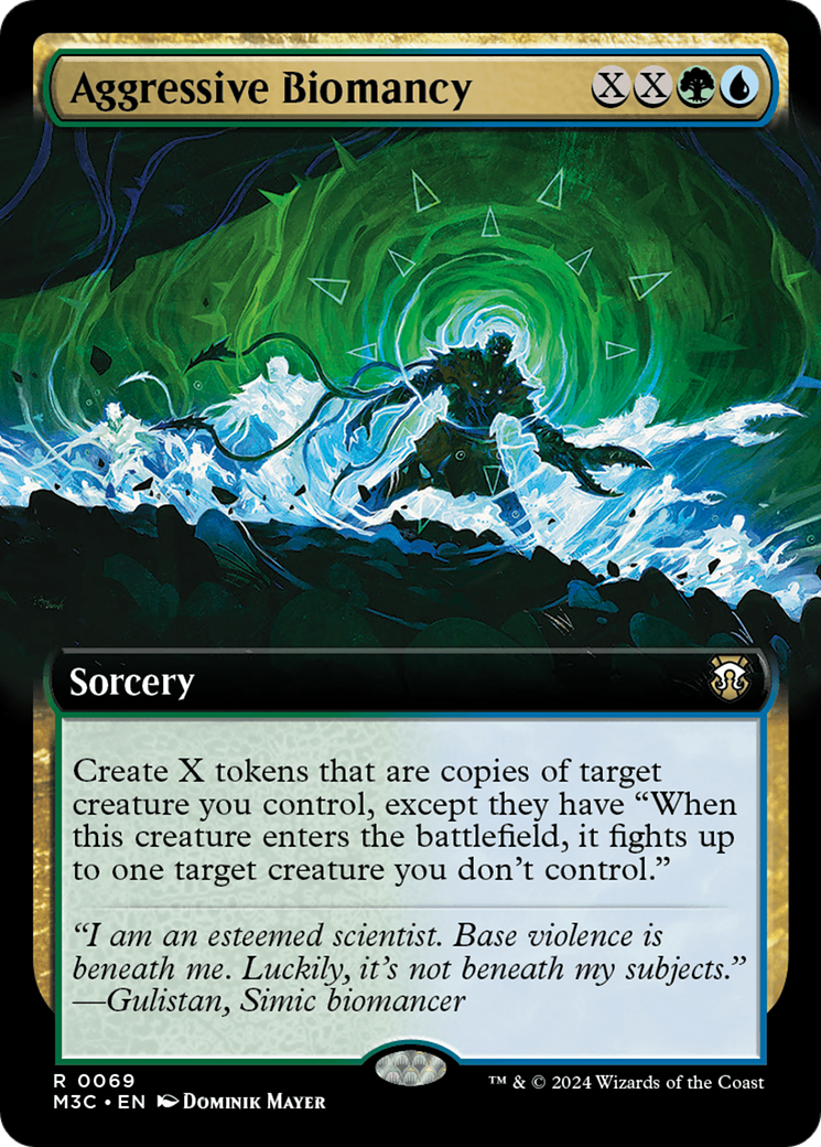 Aggressive Biomancy (Extended Art) (Ripple Foil) [Modern Horizons 3 Commander] | Chromatic Games