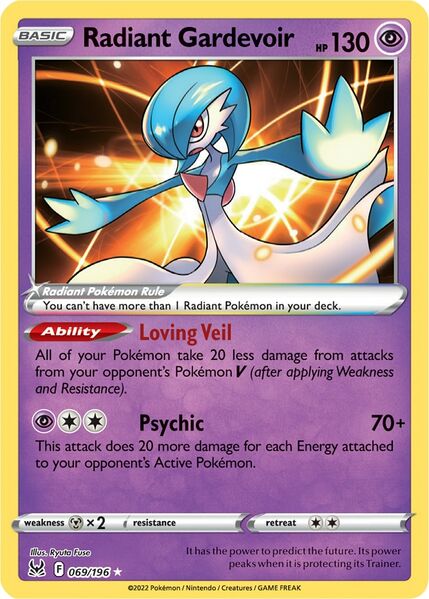 Radiant Gardevoir (069/196) [Prize Pack Series Three] | Chromatic Games