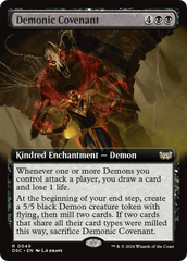 Demonic Covenant (Extended Art) [Duskmourn: House of Horror Commander] | Chromatic Games