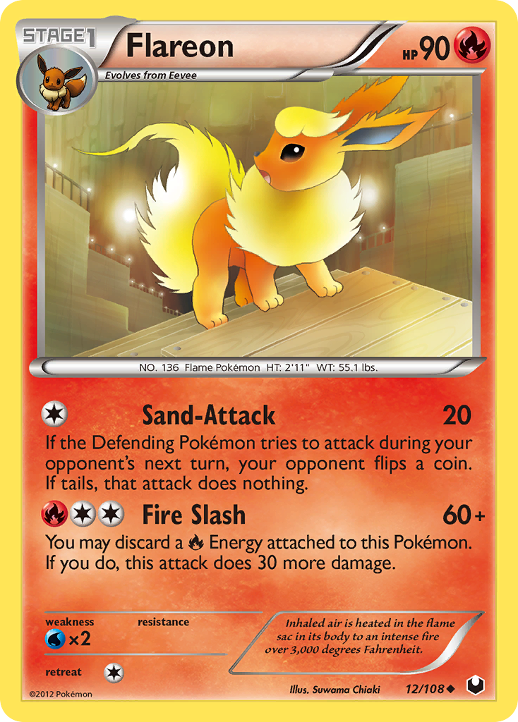 Flareon (12/108) [Black & White: Dark Explorers] | Chromatic Games