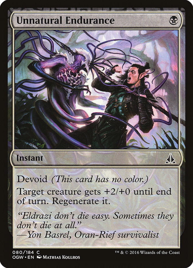 Unnatural Endurance 80/184 (Oath of the Gatewatch)  | Chromatic Games