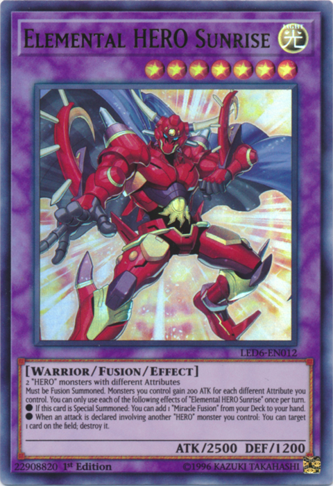 Elemental Hero Sunrise [LED6-EN012] Ultra Rare | Chromatic Games