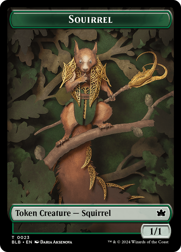 Squirrel Token [Bloomburrow Tokens] | Chromatic Games