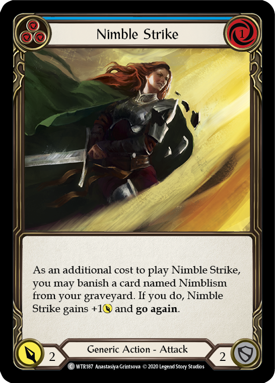 Nimble Strike (Blue) [U-WTR187] (Welcome to Rathe Unlimited)  Unlimited Rainbow Foil | Chromatic Games