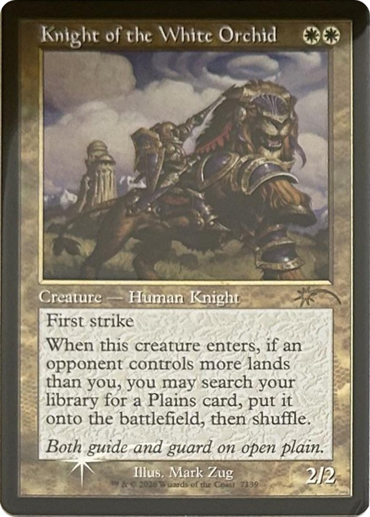 Knight of the White Orchid (7139) (Retro Frame) [Secret Lair Drop Series] | Chromatic Games
