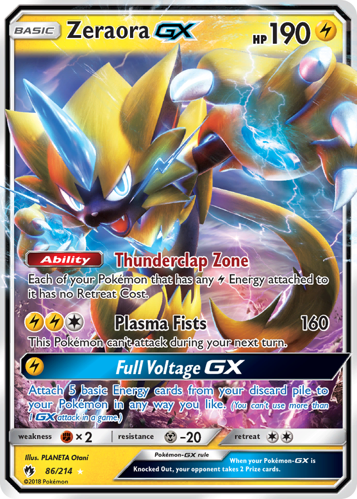 Zeraora GX (86/214) [Sun & Moon: Lost Thunder] | Chromatic Games