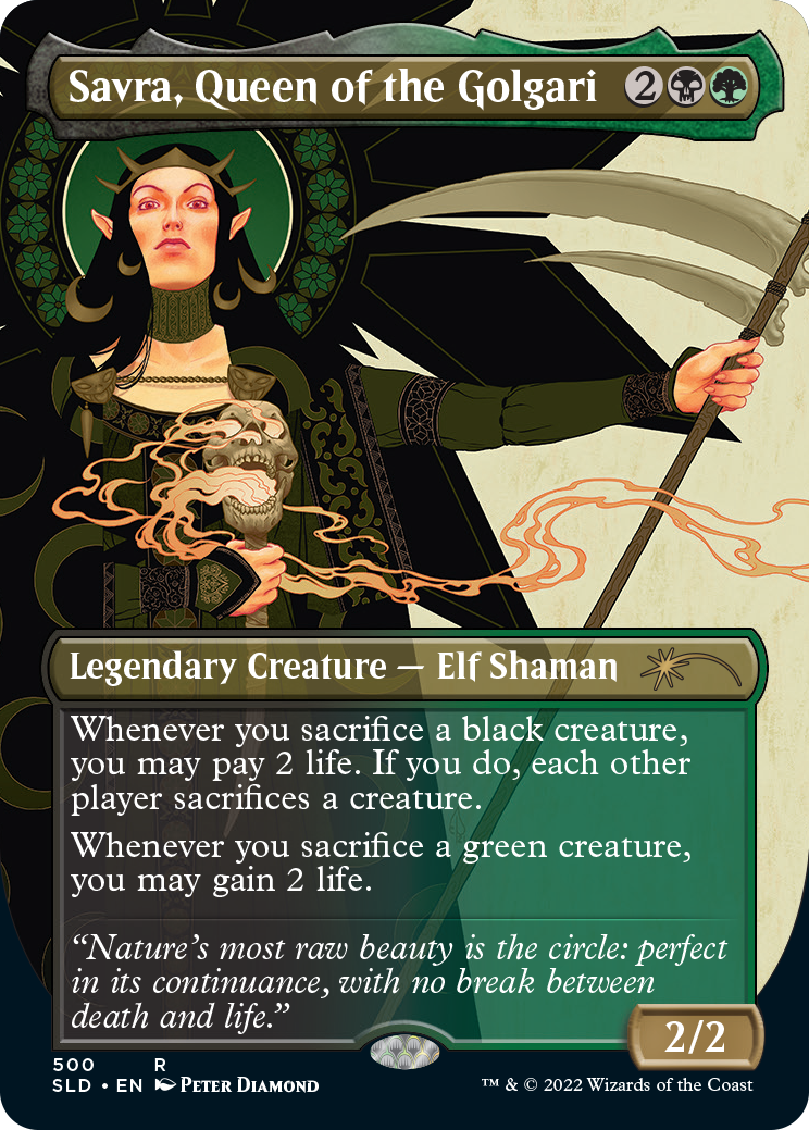 Savra, Queen of the Golgari (Borderless) [Secret Lair Drop Series] | Chromatic Games