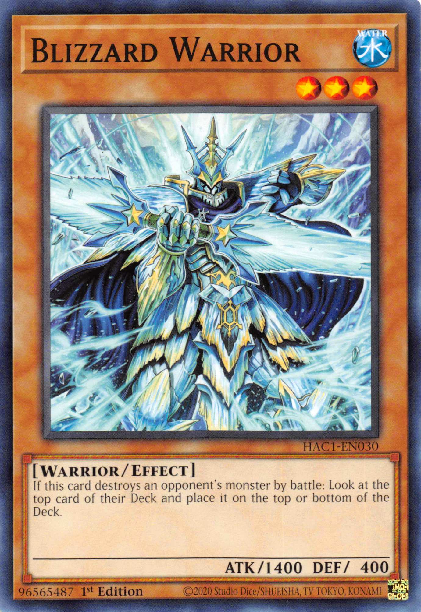 Blizzard Warrior (Duel Terminal) [HAC1-EN030] Parallel Rare | Chromatic Games