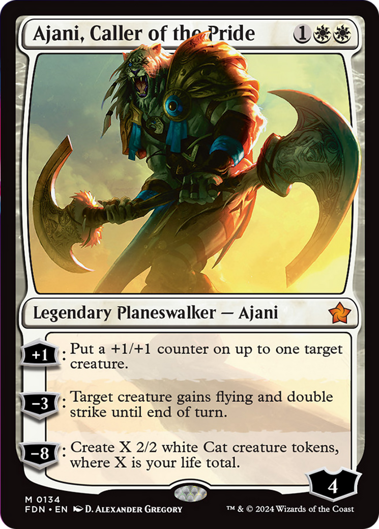 Ajani, Caller of the Pride [Foundations] | Chromatic Games