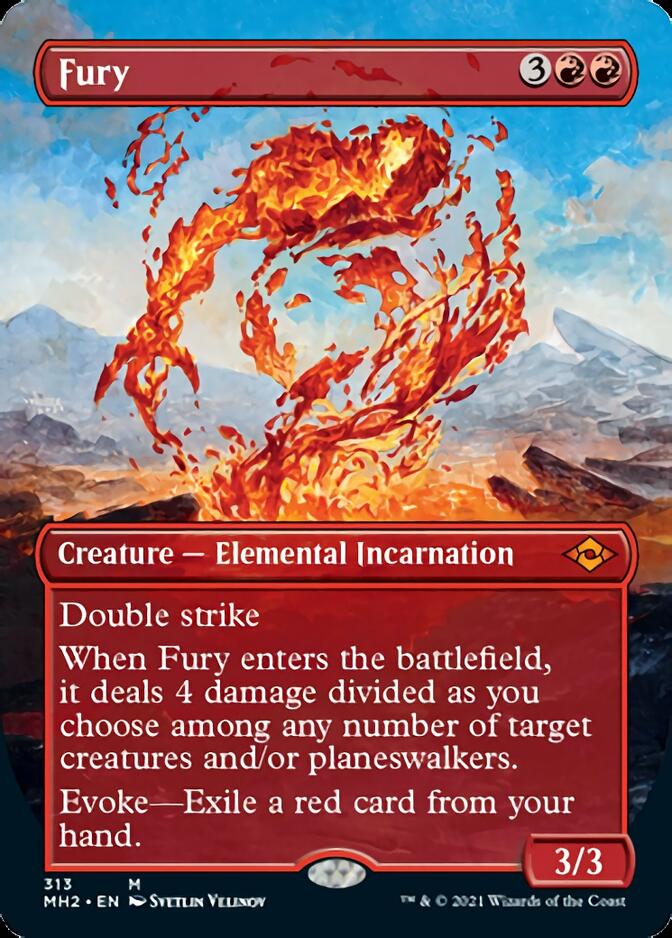 Fury (Borderless Alternate Art) [Modern Horizons 2] | Chromatic Games