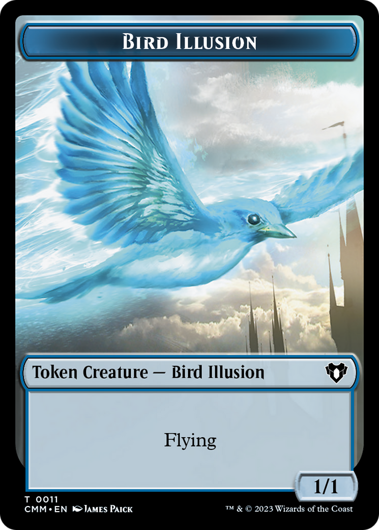 Bird Illusion Token [Commander Masters Tokens] | Chromatic Games