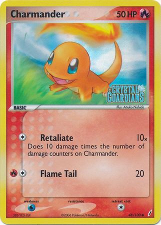 Charmander (48/100) (Stamped) [EX: Crystal Guardians] | Chromatic Games