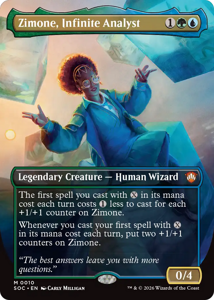Zimone, Infinite Analyst (Borderless) [Secrets of Strixhaven Commander] | Chromatic Games