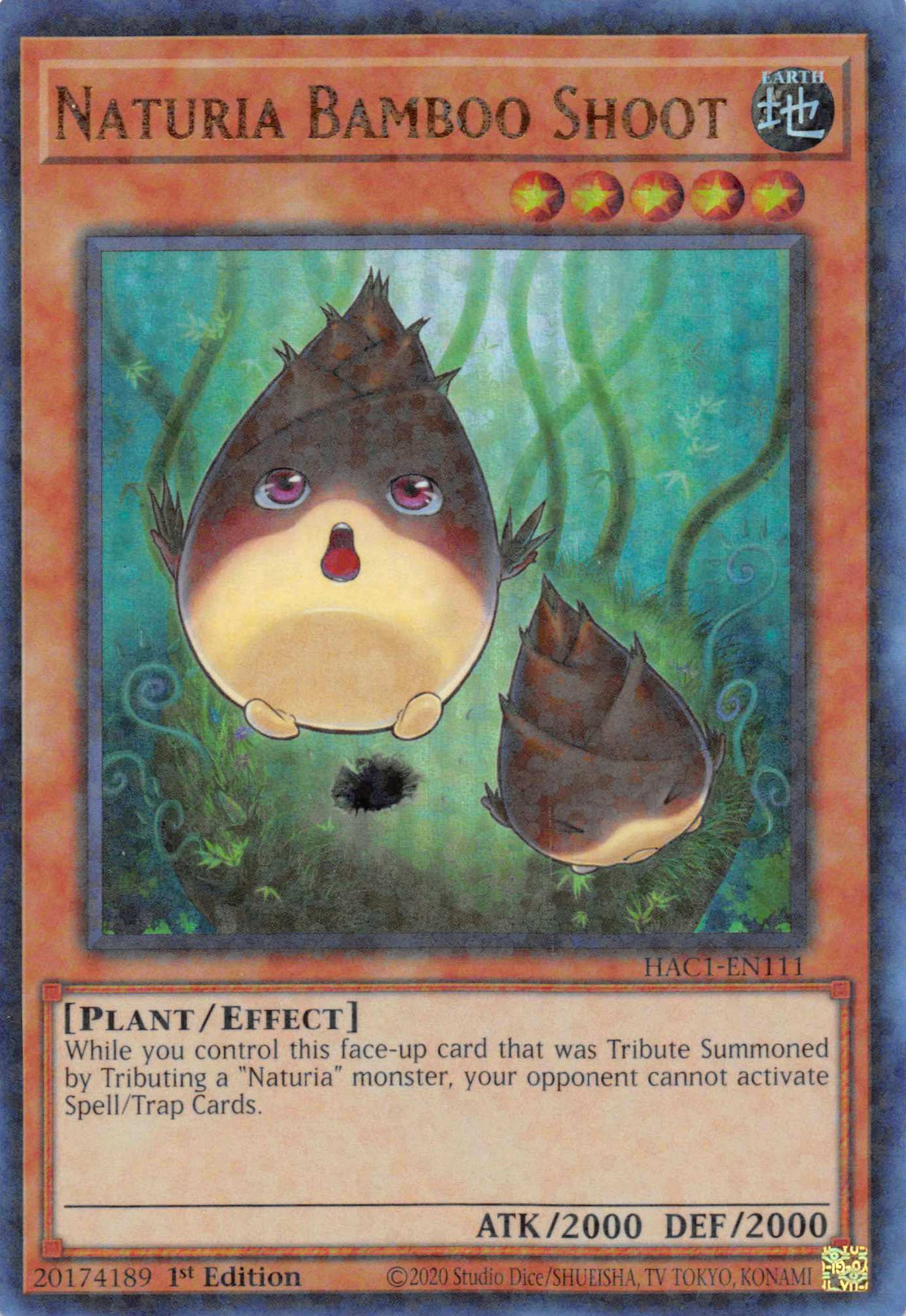 Naturia Bamboo Shoot (Duel Terminal) [HAC1-EN111] Parallel Rare | Chromatic Games