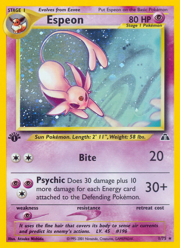 Espeon (1/75) [Neo Discovery 1st Edition] | Chromatic Games