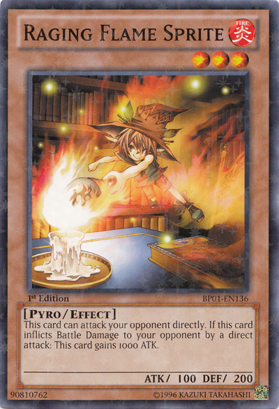 Raging Flame Sprite [BP01-EN136] Starfoil Rare | Chromatic Games