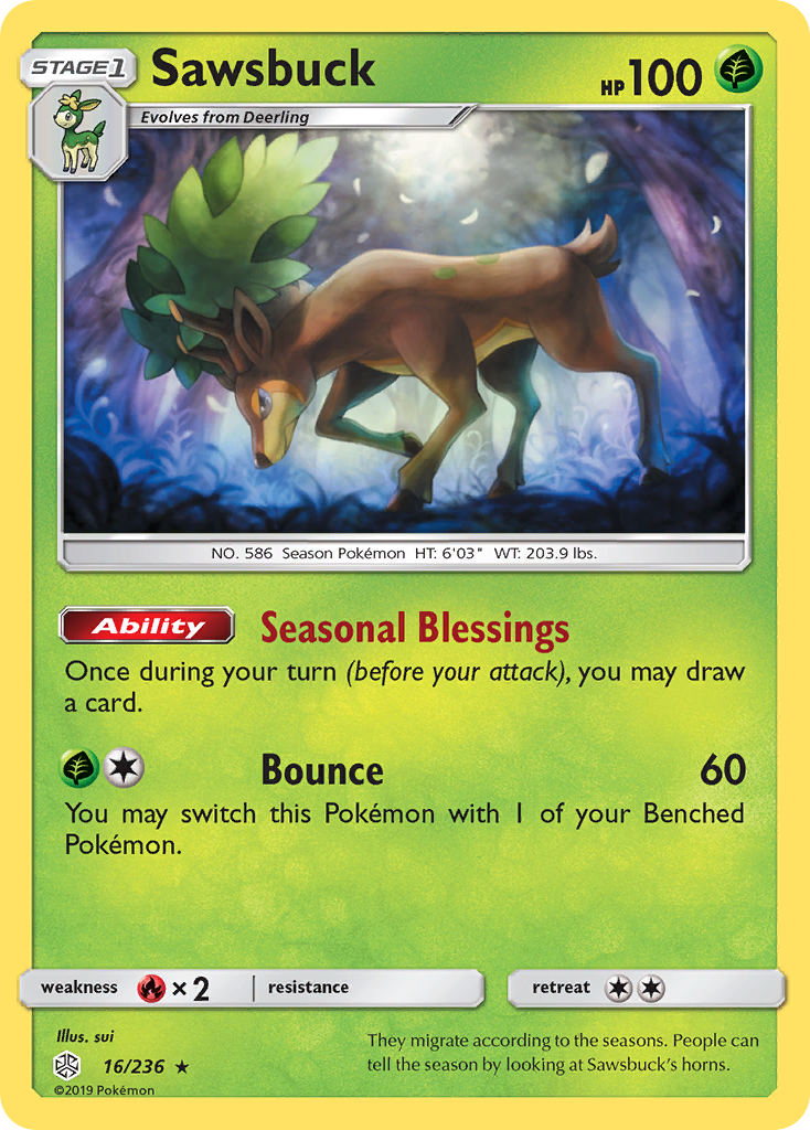 Sawsbuck (16/236) [Sun & Moon: Cosmic Eclipse] | Chromatic Games