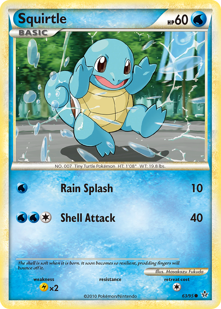 Squirtle (63/95) [HeartGold & SoulSilver: Unleashed] | Chromatic Games