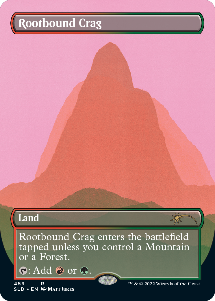 Rootbound Crag (Borderless) [Secret Lair Drop Series] | Chromatic Games