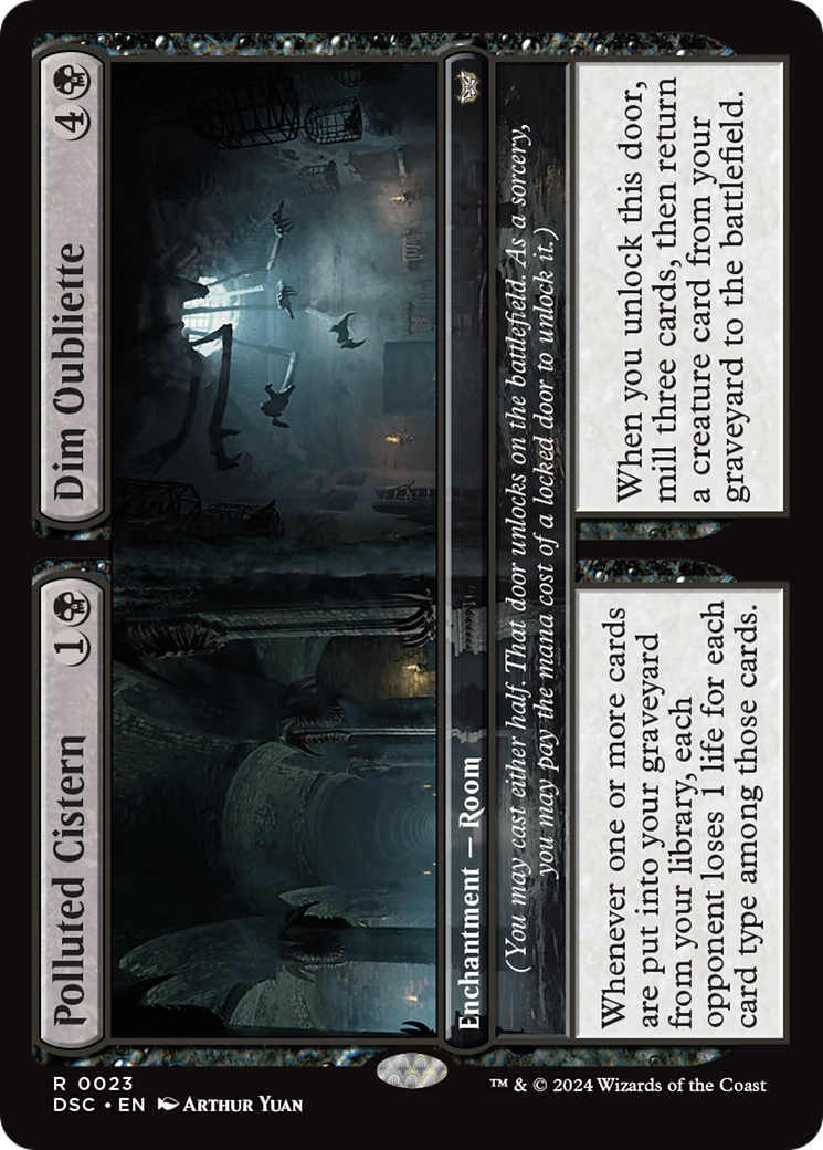 Polluted Cistern // Dim Oubliette [Duskmourn: House of Horror Commander] | Chromatic Games