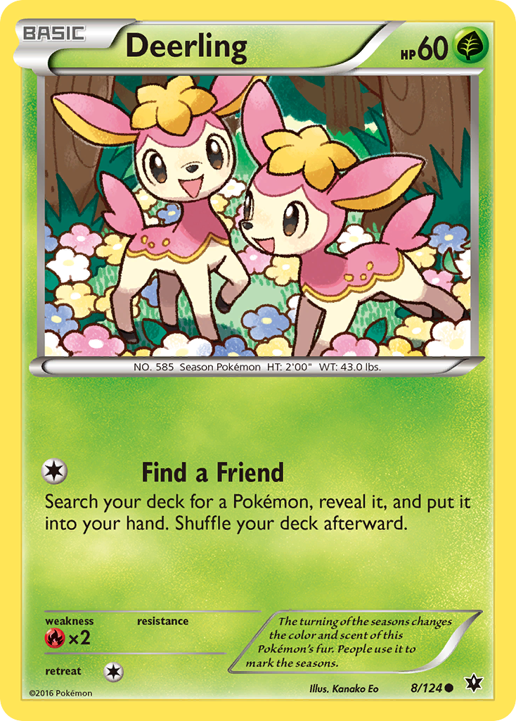 Deerling (8/124) [XY: Fates Collide] | Chromatic Games