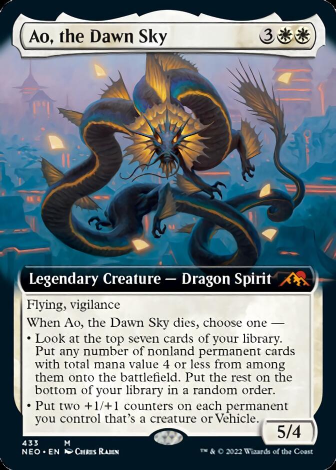 Ao, the Dawn Sky (Extended Art) [Kamigawa: Neon Dynasty] | Chromatic Games