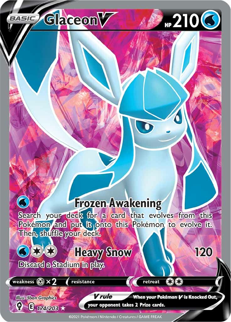 Glaceon V (174/203) [Sword & Shield: Evolving Skies] | Chromatic Games