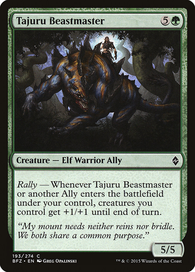 Tajuru Beastmaster 193/274 (Battle for Zendikar)  | Chromatic Games
