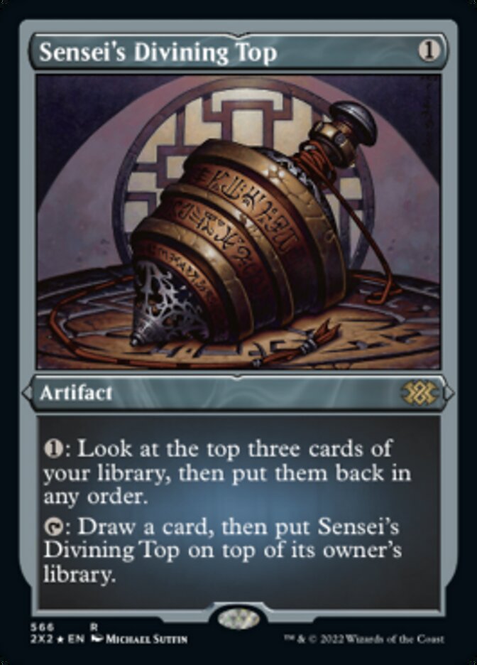 Sensei's Divining Top (Foil Etched) [Double Masters 2022] | Chromatic Games