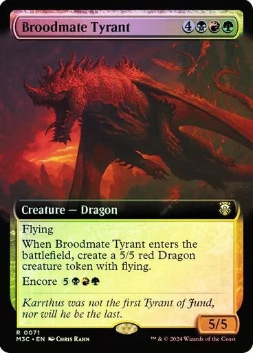 Broodmate Tyrant (Extended Art) (Ripple Foil) [Modern Horizons 3 Commander] | Chromatic Games