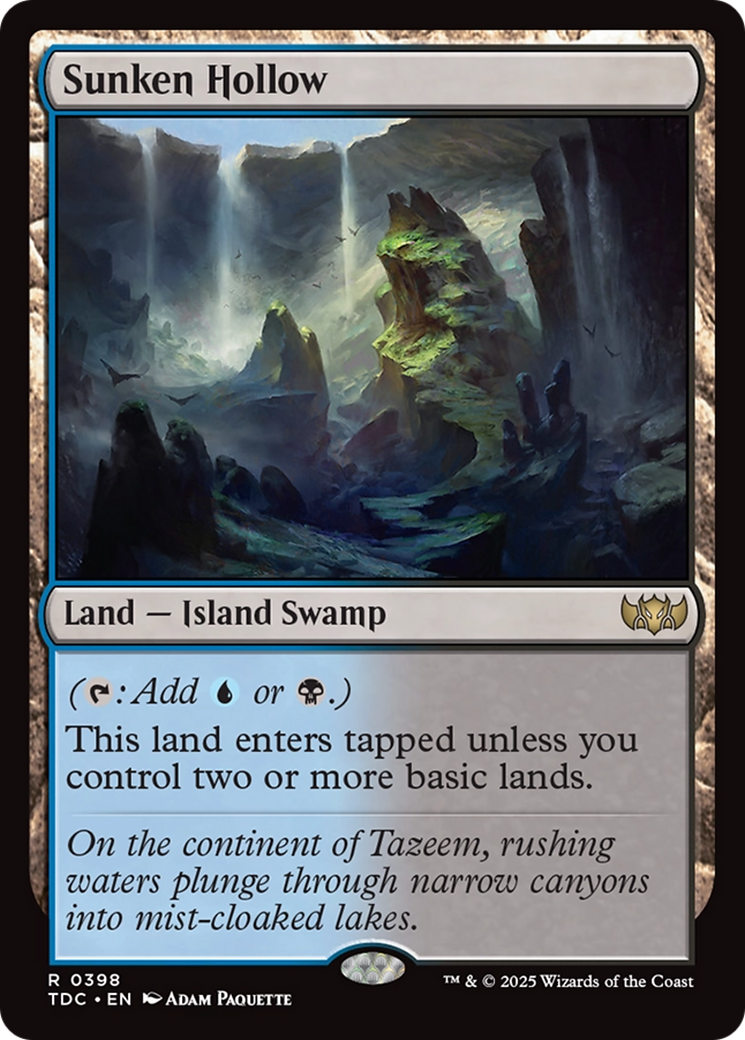 Sunken Hollow [Tarkir: Dragonstorm Commander] | Chromatic Games