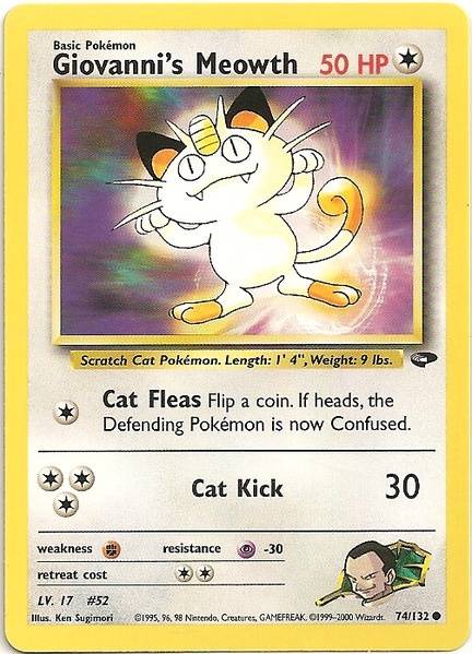 Giovanni's Meowth (74/132) [Gym Challenge Unlimited] | Chromatic Games