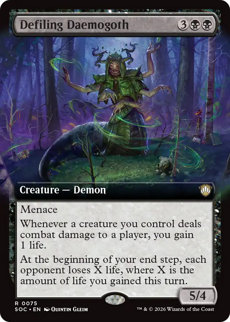 Defiling Daemogoth (Extended Art) [Secrets of Strixhaven Commander] | Chromatic Games
