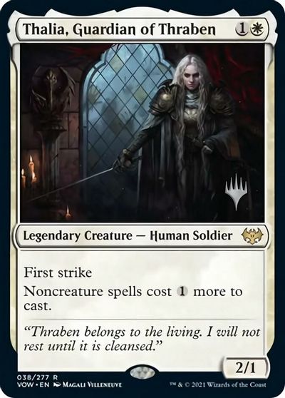 Thalia, Guardian of Thraben (Promo Pack) [Innistrad: Crimson Vow Promos] | Chromatic Games