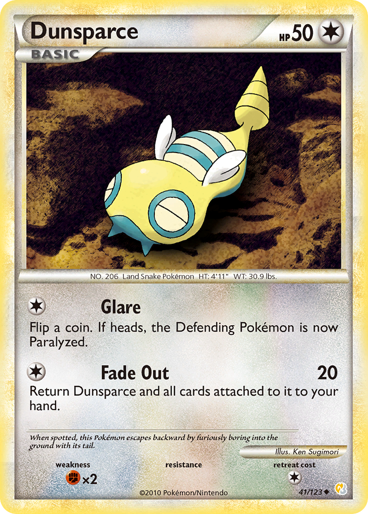 Dunsparce (41/123) [HeartGold & SoulSilver: Base Set] | Chromatic Games