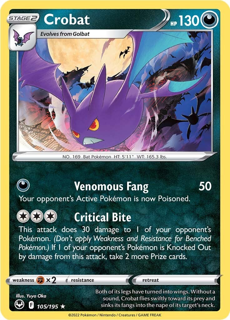 Crobat (105/195) [Sword & Shield: Silver Tempest] | Chromatic Games