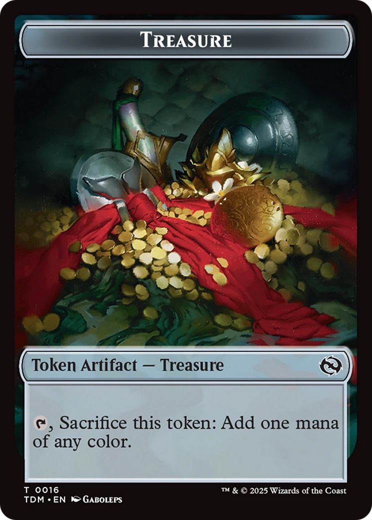 First Mate Ragavan // Treasure Double-Sided Token [Tarkir: Dragonstorm Commander Tokens] | Chromatic Games