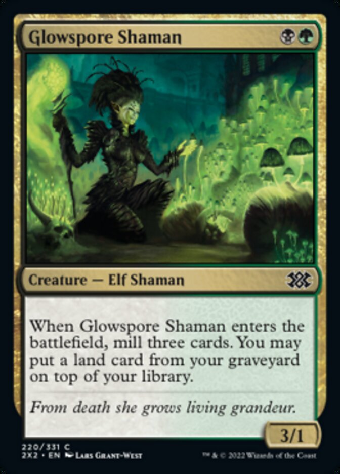 Glowspore Shaman [Double Masters 2022] | Chromatic Games