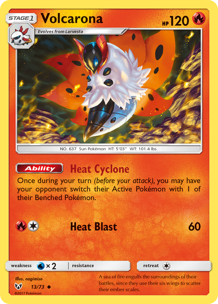 Volcarona (13/73) [Sun & Moon: Shining Legends] | Chromatic Games