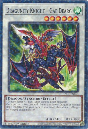 Dragunity Knight - Gae Dearg (Duel Terminal) [HAC1-EN163] Common | Chromatic Games