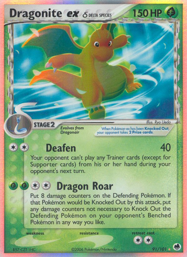 Dragonite ex (91/101) (Delta Species) [EX: Dragon Frontiers] | Chromatic Games