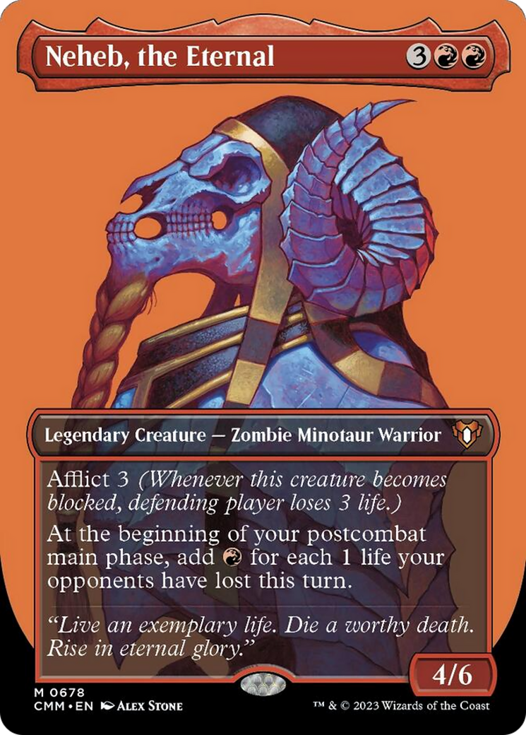 Neheb, the Eternal (Borderless Profile) [Commander Masters] | Chromatic Games