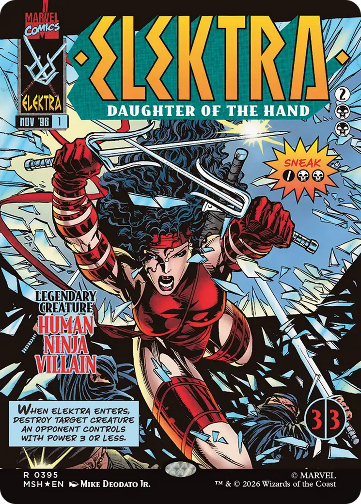 Elektra, Daughter of the Hand (Borderless) (395) [Marvel Super Heroes] | Chromatic Games