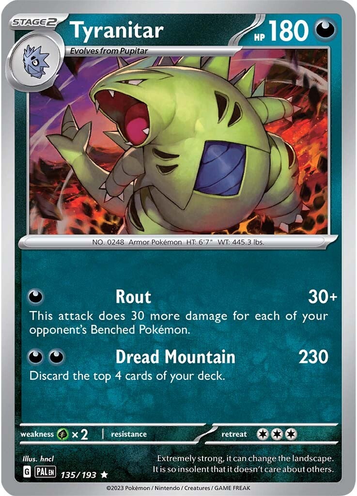 Tyranitar (135/193) [Scarlet & Violet: Paldea Evolved] | Chromatic Games