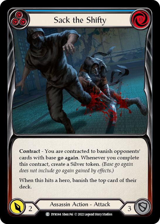 Sack the Shifty (Blue) [DYN144] (Dynasty)  Rainbow Foil | Chromatic Games