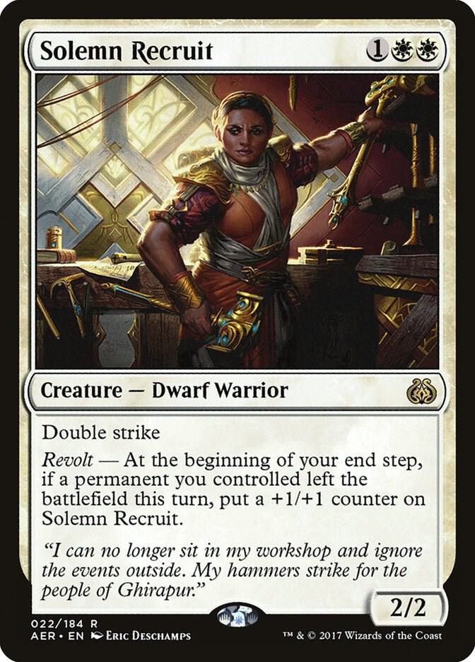 Solemn Recruit 22/184 (Aether Revolt)  | Chromatic Games
