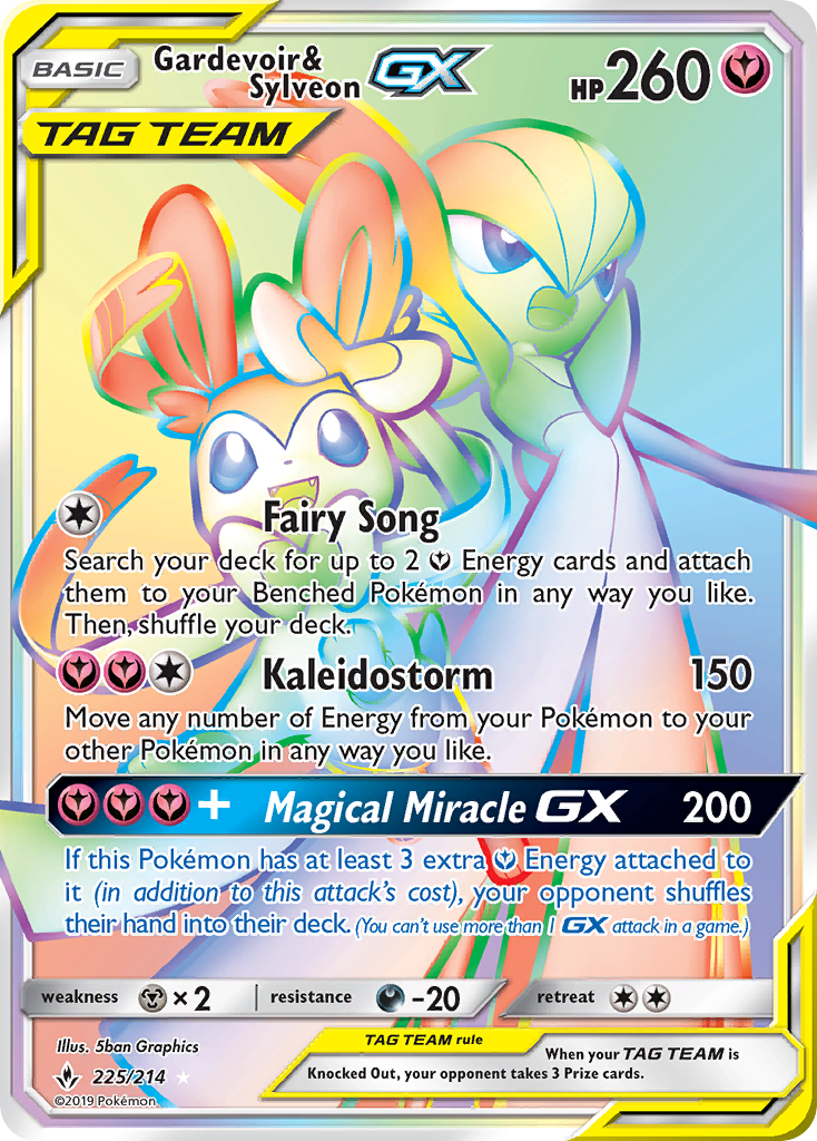 Gardevoir & Sylveon GX (225/214) [Sun & Moon: Unbroken Bonds] | Chromatic Games